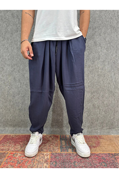 FıttingRoom Pleated Indigo Half Shalwar with Elastic Waistband