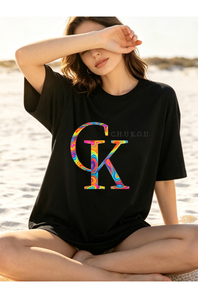 Fleck Colorful Psychedelic Logo T Shirts For Men Rainbow Pattern Personalized...