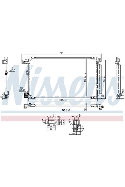 Nissens Radiator Condensator Aer Conditionat TOYOTA YARIS