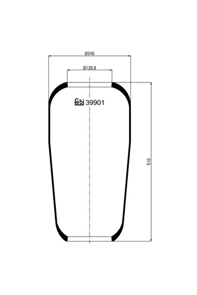 FEBI BILSTEIN Perna de Aer Fata/Spate (diametru: 131/240mm) Man E2000 F2000 F...