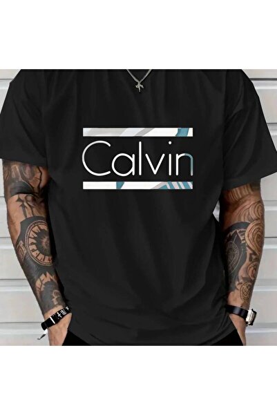 252611 Men's Short Sleeve T-Shirt - Bold Red Print, Regular Round Neck, Machi...