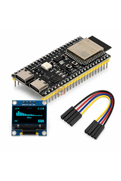 Meon Robotik Otomasyon (Paket) ESP32-S3-DevKitC-1 N16R8 + OLED LCD 128x64 0.9...
