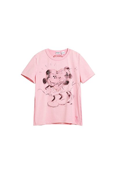 Desigual Γυναικείο T-shirt 26SWTK42 Ροζ