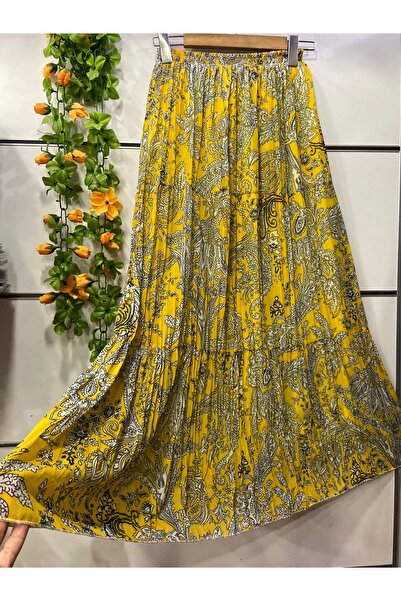 edu collection Patterned chiffon skirt lined