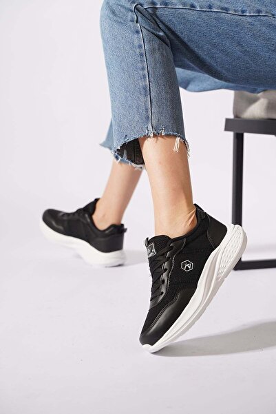 Moda Pie Gostera Ayna Anorak Women's Sports Shoes Black Skin