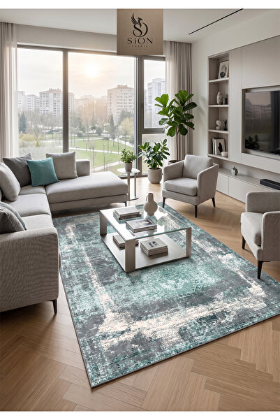 SionFabric Yıkanabilir Halı Kaymaz Taban Leke Tutmaz Salon Halısı Mutfak Halı...