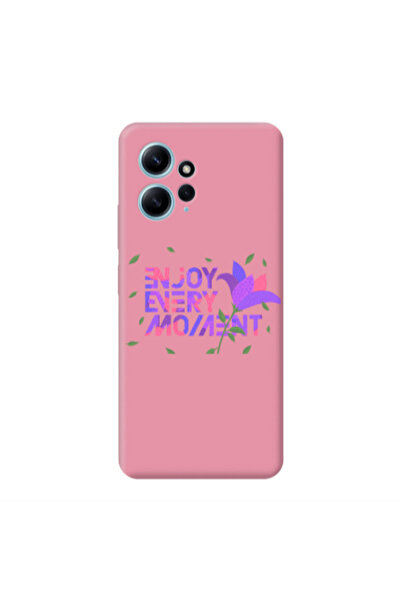 Other Xiaomi Redmi Note 12 4G Enjoy Every Moment Pink Colored Silicone TPU Θήκη