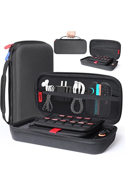 OEM Husă pentru Consola Nintendo Switch 2 Neagră Geantă de Transport Sloturi ...