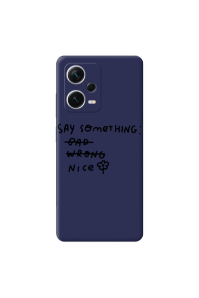 Other Xiaomi Poco X5 Say Something Dark blue Colored Silicone TPU Θήκη