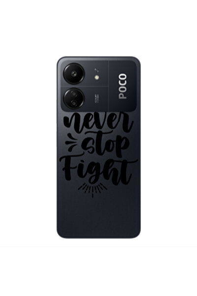 Other Xiaomi Poco C65 Never stop fight Transparent Silicone TPU Θήκη