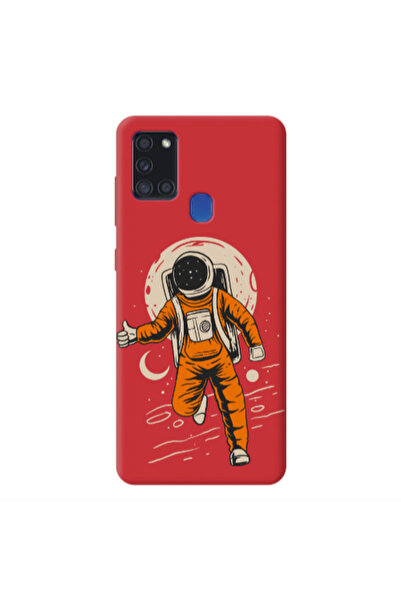 Other Samsung A21S Hitchhike Red Colored Silicone TPU Θήκη