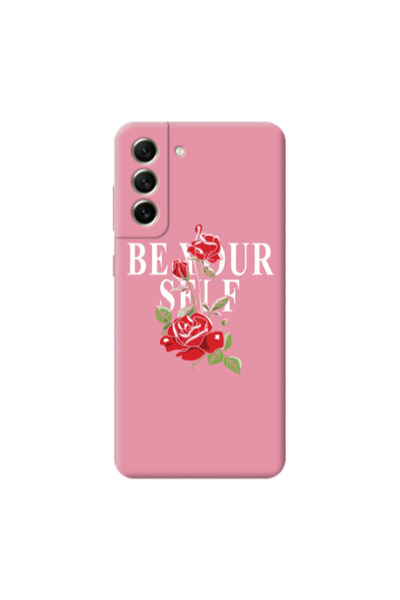 Other Samsung S21 FE Be Your Self Pink Colored Silicone TPU Θήκη