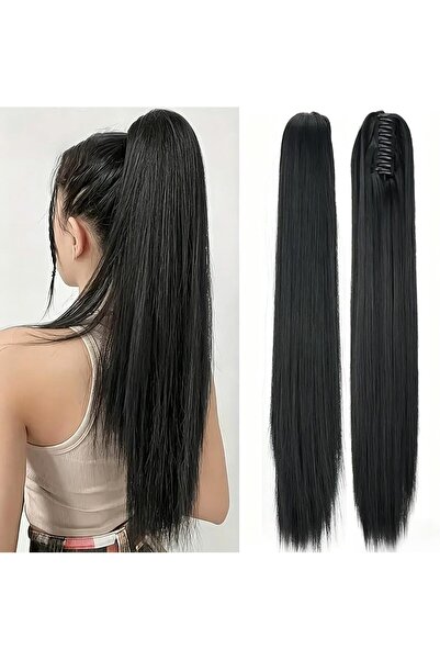 Estelle Synthetic Long Straight Claw Ponytail Wigs Clip In AH Tail Hair Ponytail