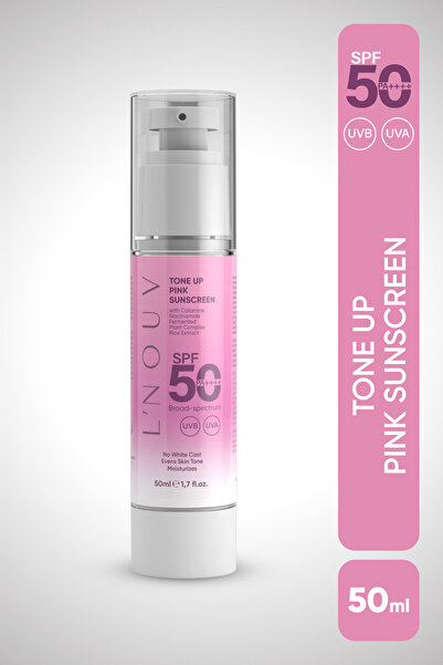 L'NOUV Tone up Pink Spf 50+ Sunscreen 50 ml |   High Protection, Tone Equaliz...