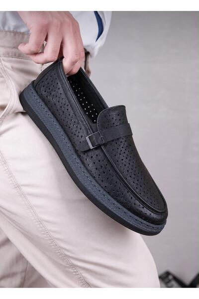 Taşpınar Ayakkabı 100% Genuine Leather Orthopedic Men's Comfortable Summer Mo...