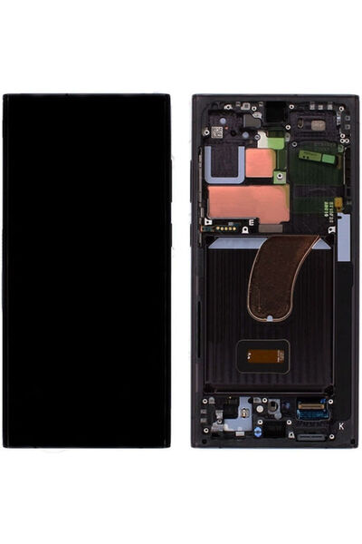 Samsung Οθόνη με μηχανισμό αφής και πλαίσιο για Galaxy S23 Ultra (Phantom Bla...