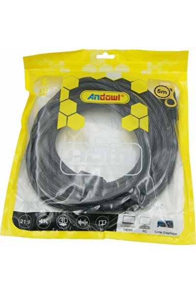 Andowl HDMI 2.0 Premium Υψηλής Ταχύτητας 4K 60Hz HDR Πλεκτό Καλώδιο HDMI Αρσε...