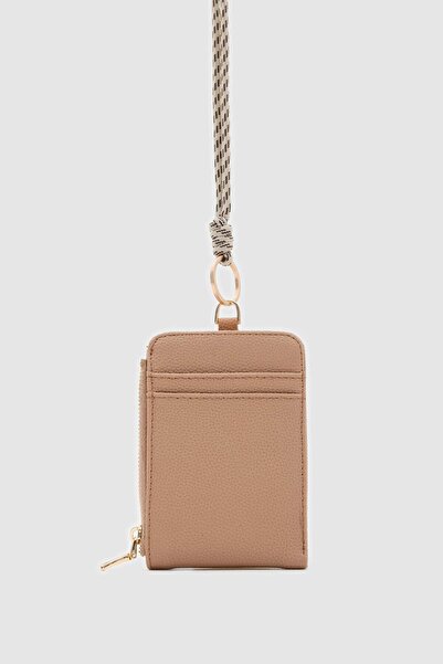 Shule Bags Palm Neck Strap Women's Wallet Brown