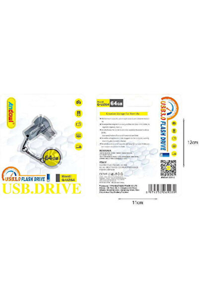 Andowl Q-UZ64 64GB USB 3.0 Στικάκι Ασημί