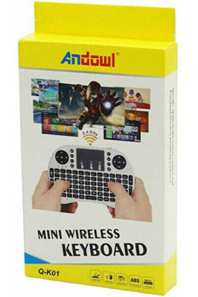 Andowl QY-K01 Ασύρματο πληκτρολόγιο με επιφάνεια αφής Αγγλικό US Λευκό