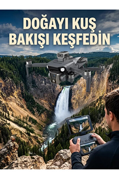 Nemere GPS Konumlandırmalı Çift Kameralı Drone Canlı Görüntü Aktarımlı İthalat