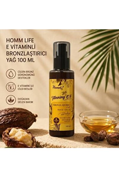 homm LIFE E VİTAMİNLİ BRONZLAŞTIRICI YAĞ 100 ML
