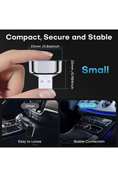 İNFLUX 2 in 1 Wireless Auto Adapter for CarPlay and Android, Plug and Play CarPlay Dongle Converts Wired to Wireless, Fast Auto Connection, No Lag, Compact Design for iPhone and Android