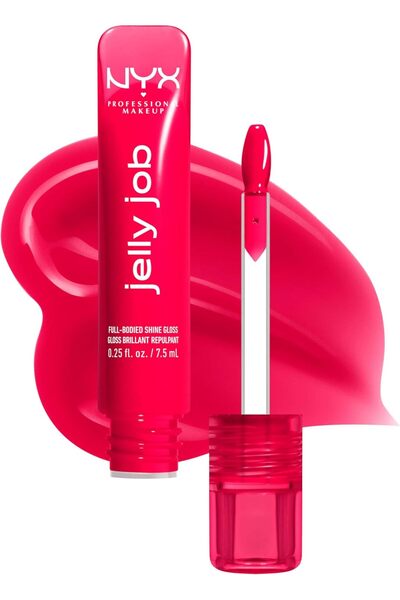 NYX Professional Makeup Jelly Job, Full-Bodied Shine Gloss, Lip-Smoothing Shi...