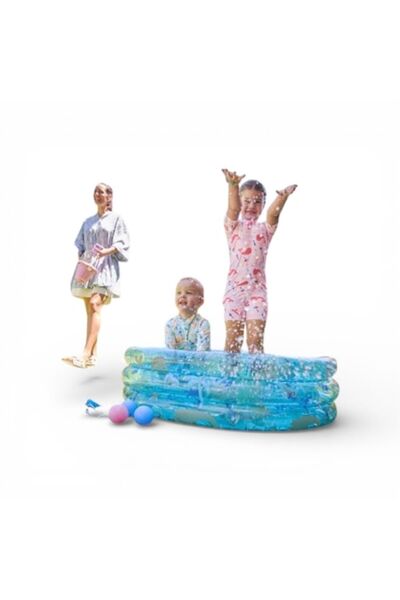 Playtime Piscina gonflabilă Playtive cu 3 inele, imprimeu subacvatic, diametr...