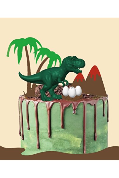 Big Party 3D Design Products for Cake Toppers Dinosaur Model 4 Pieces
