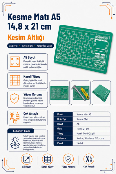 RobotikDepo Kesim Matı A5