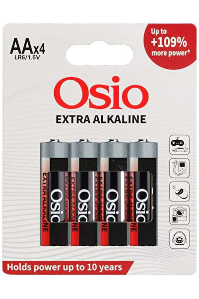 OSIO Αλκαλικές Μπαταρίες AA 1.5V 4 τεμάχια Κωδικός: OS-LR6EO4B