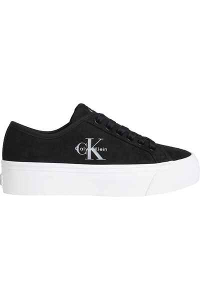 Calvin Klein Women's Brand Logo Black Sneaker Suitable for Daily Use