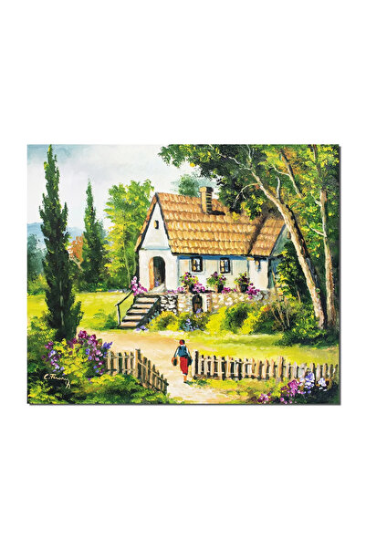 artnova Ръчно рисувана картина, На вила в провинцията, детски спомени, 60x50с...