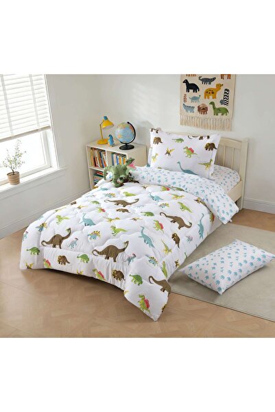 Alhabib bedding Timo Summer Single Children's Bedspread and White and Blue Fl...