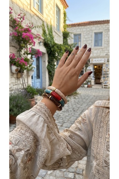GMN COLLECTION YENİ SEZON YENİ SERİ SUMMER FASHİON 3LÜ PARLAK SEDEFLİ LASTİKL...