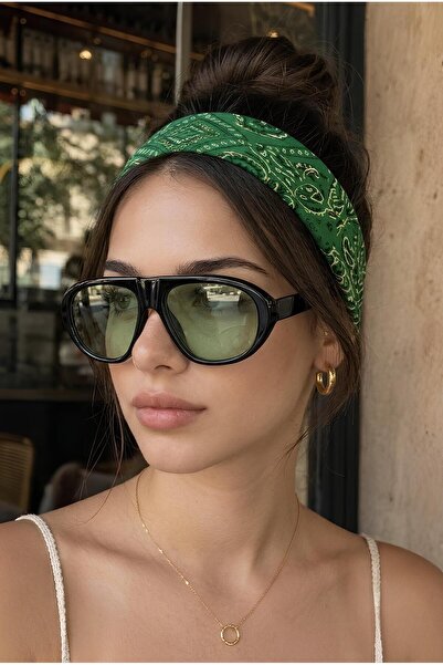 Chunky Frame Pyrona Vintage Black Green Unisex Ultra Light Uv400 Filtered Sun...