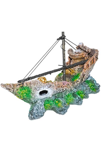 Classica Decor acvariu epava cu catarg 26 cm