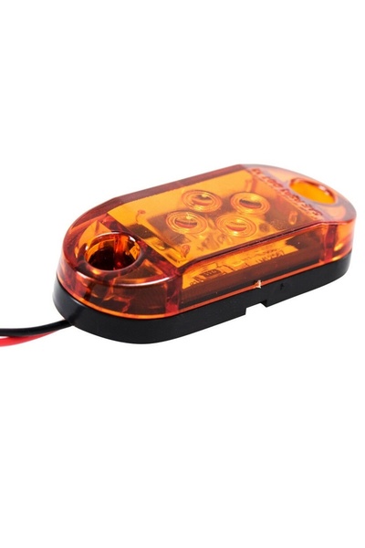 Flexzon Φως σήμανσης LED 24V IP68 Πορτοκαλί Με 4 SMD 6.5εκ. FZMAR484