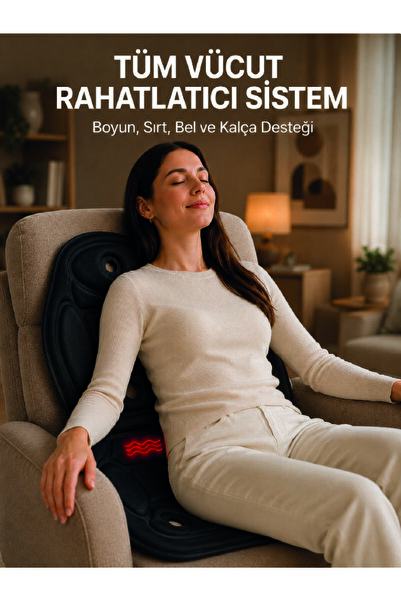 Lisinya Titreşimli Isıtmalı Koltuk Tipi Masaj Minderi Ergonomik Tasarım -