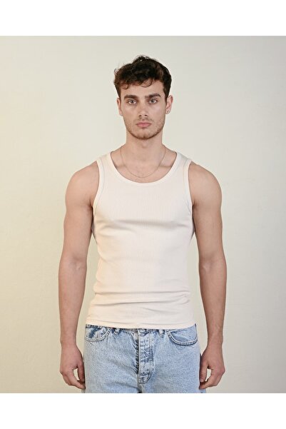 duo fideles Men's Slim Fit Ribbed Athlete Crew Neck Cotton Basic