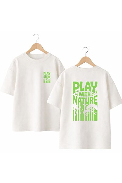 playwear Play with Nature Printed on the Back and Front Chest, 100% Cotton Ov...