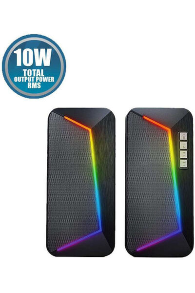 Sonic Gear Iox 2 2.0 Ασύρματα Ηχεία με RGB και Bluetooth 10W Μαύρο