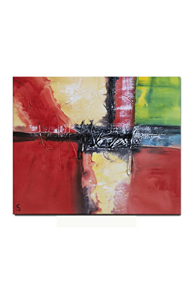 artnova Hand-painted abstract painting, Fantasy in abstract 9, 60x50cm oil on...