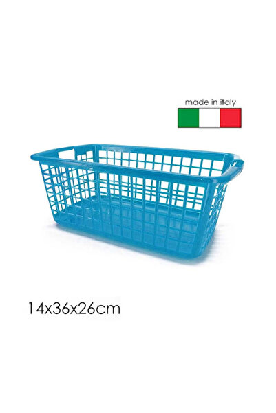 OEM Καλάθι Αποθήκευσης Πλαστικό Μπλε 36x14x26εκ. 1 τεμάχιο