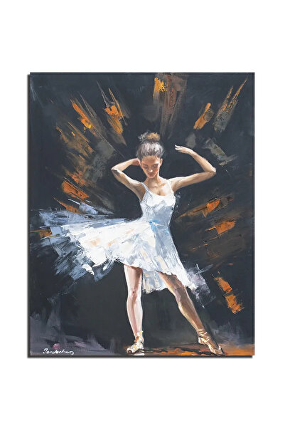 artnova Ръчно рисувана картина, Балерина, 90x70см, маслена на платно, с 3D еф...