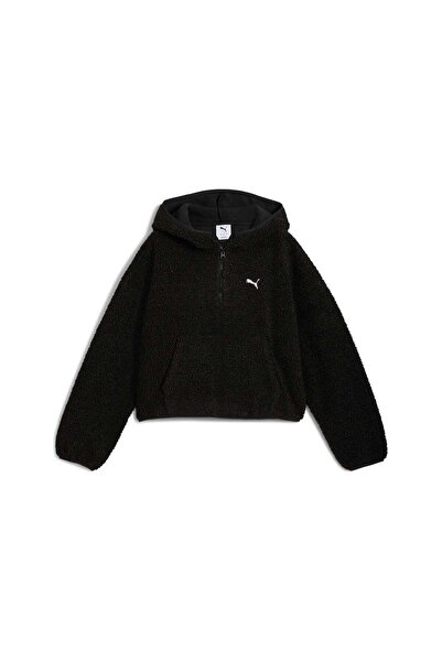 Puma Wardrobe ESSENTIALS Kadın Geniş Kesim Kapüşonlu Polar SWEATSHIRT
