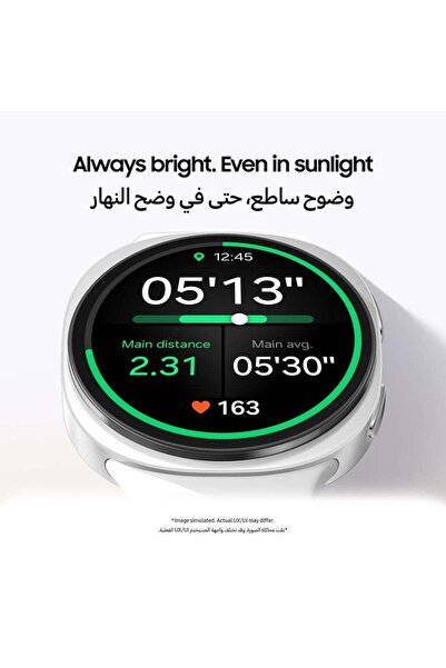 Samsung ساعة جالاكسي ووتش 8 40 ملم (نسخة الشرق الأوسط) ساعة ذكية بنظام تحديد المواقع العالمي (GPS)، مدرب صحي يومي، تصميم مريح، نظام حزام ديناميكي، معالج 3 نانومتر، تدريب على النوم، مدرب على الجري - لون جرافيت