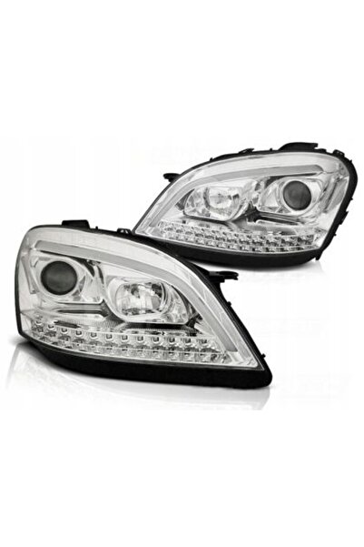 OEM Φώτα εμπρός LED για Mercedes ML W164 (2005-2008) χρωμιωμένα με διαδοχικό ...