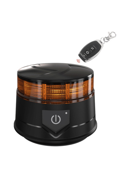 Flexzon Επαναφορτιζόμενος Φάρος LED Πορτοκαλί 12V / 24V με Μαγνήτη και Βεντού...